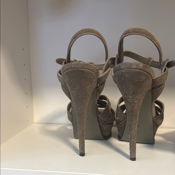 Yves Saint Laurent Taupe Strappy Sandals - Picture 4 of 6